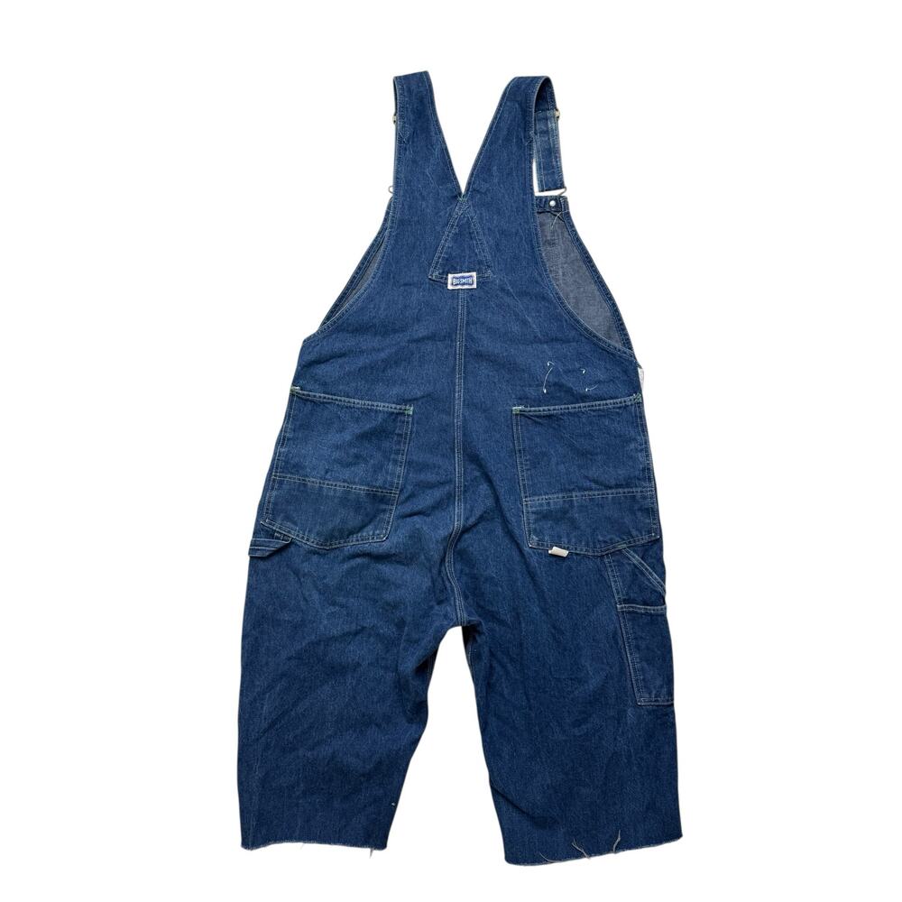 Vintage BIG SMITH Cutoff Denim Overalls Size 42 Mens Made in USA *READ* Cotton - Picture 2 of 9